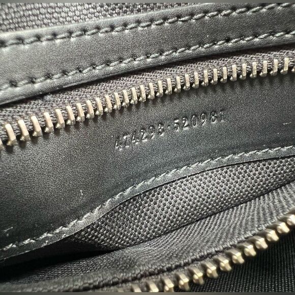 AUTHENTIC GUCCI GG SUPREME CANVAS BLACK BELT BAG FOR MEN Excellent Mint Cond - Picture 4 of 9